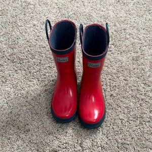 Hatley Kids Bright Red and Navy Rain Boots